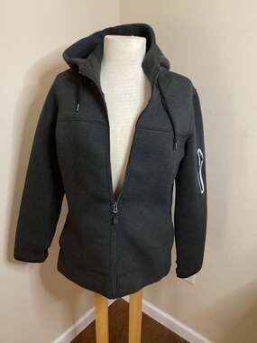 Orangetheory Fitness Women's Grey Full-Zip Hooded Tech Fleece Jacket